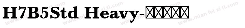 H7B5Std Heavy字体转换